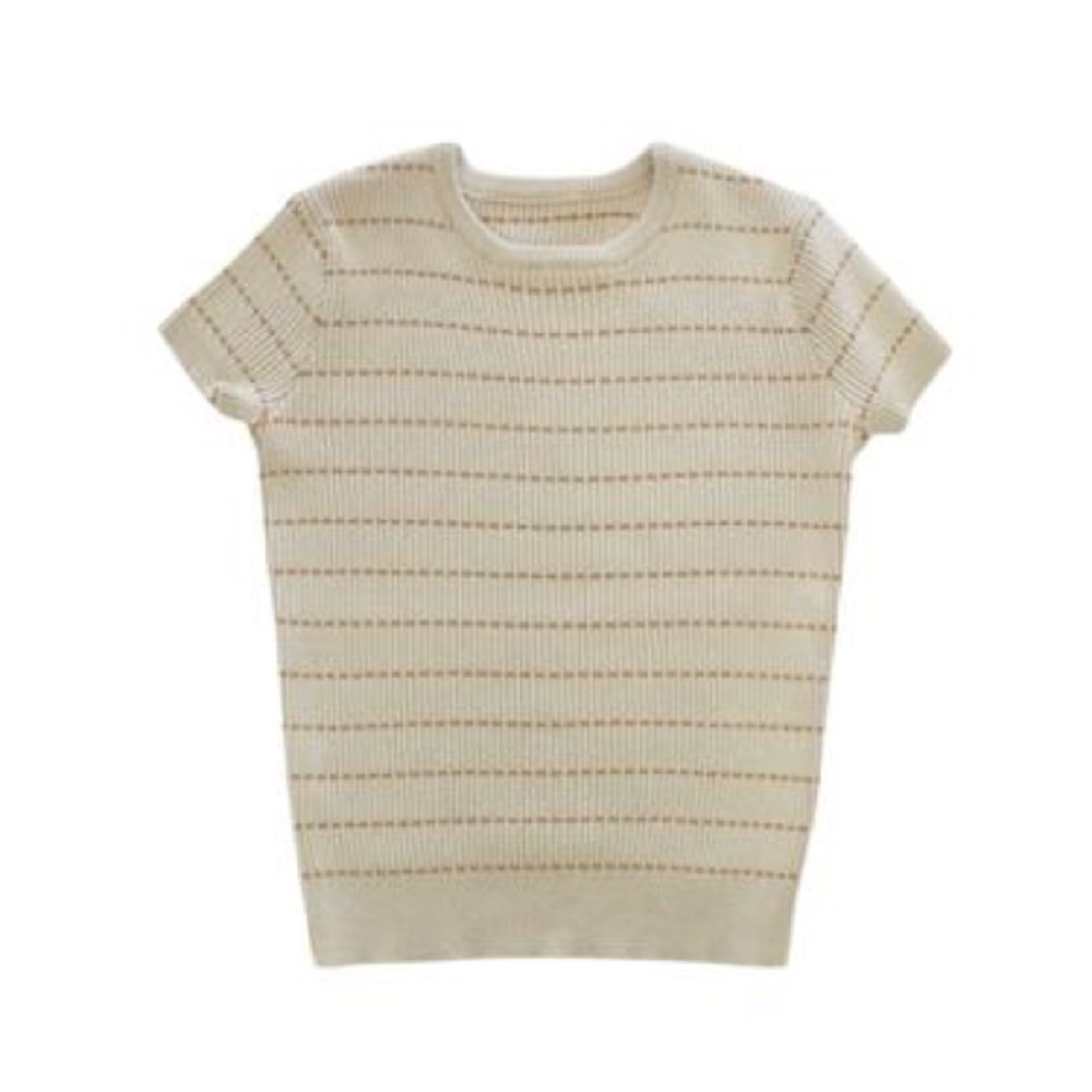 Kipp Kids Rib Sweater - Stone, Size 5